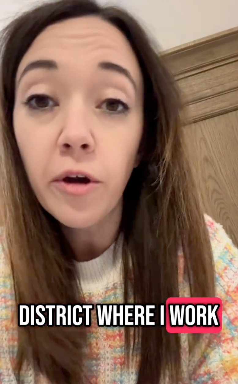 woman talking about her job